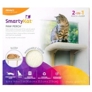 SmartyKat Paw Perch Padded Indoor Cat Window Perch